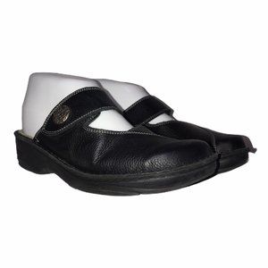Berkemann Leather Adjustable Strap Wedge Mules 6.5